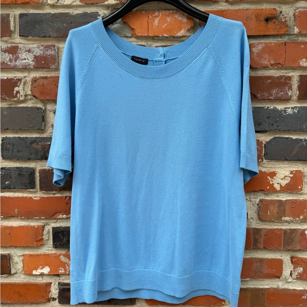 Talbots Sky Blue Knit Top